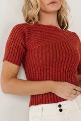 Toni Sweater Top in Brick -