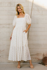 Landrie Ditsy Floral Dress in Blue -