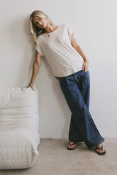 Callie Basic Tee in Natural -