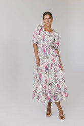 Luciana Floral Smocked Midi Dress -