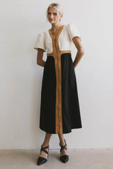 Edith Colorblock Zip Up Dress -