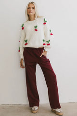 Cherry Knit Sweater -