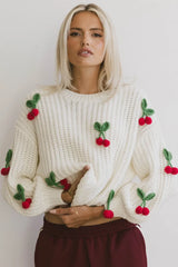 Cherry Knit Sweater -
