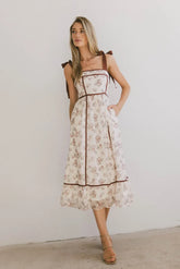 Zinnia Floral Tie Strap Dress -