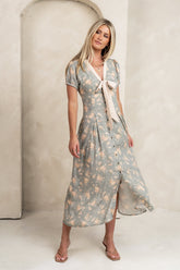 Vera Floral Maxi Dress in Sage -