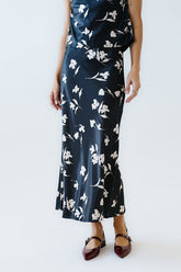 Carsyn Floral Maxi Skirt in Black -