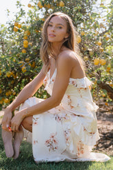 Kyler Ruffle Floral Maxi Dress -