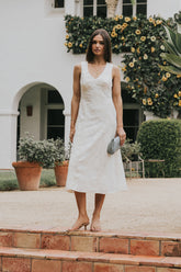 Ariel Embroidered Midi Dress -