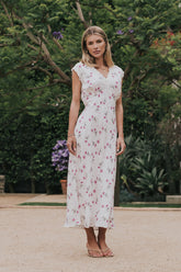 Brinkley Floral Maxi Dress in Berry -