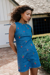Kesley Embroidered Mini Dress -