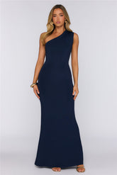 Dreamstate Dressing One Shoulder Maxi Dress Navy