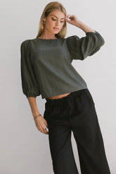 Nadine Blouse in Olive -