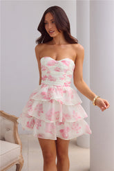 Sunlit Serendipity Strapless Mini Dress Floral