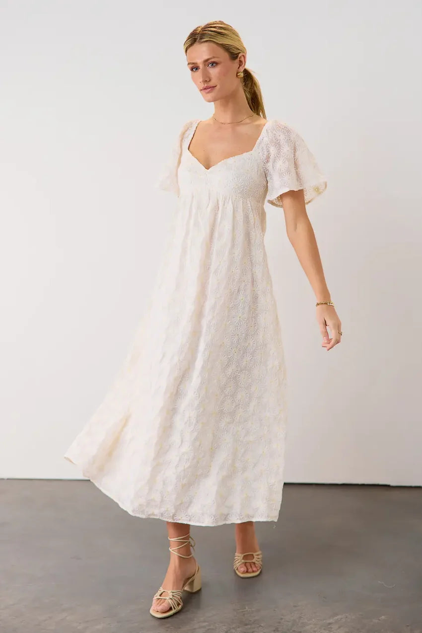 Natalia Floral Embroidered Dress - 