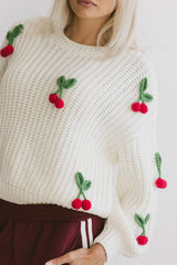 Cherry Knit Sweater - 