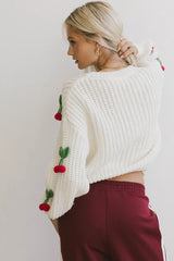 Cherry Knit Sweater -