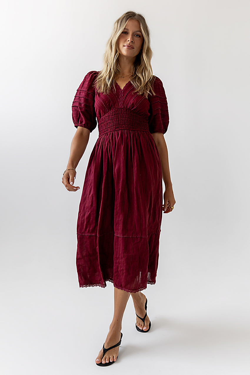 Tammia Ric Rac Midi Dress - 