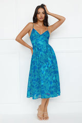 Fresh Nectar Midi Dress Blue