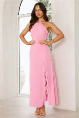 Love Potion Halter Maxi Dress Pink